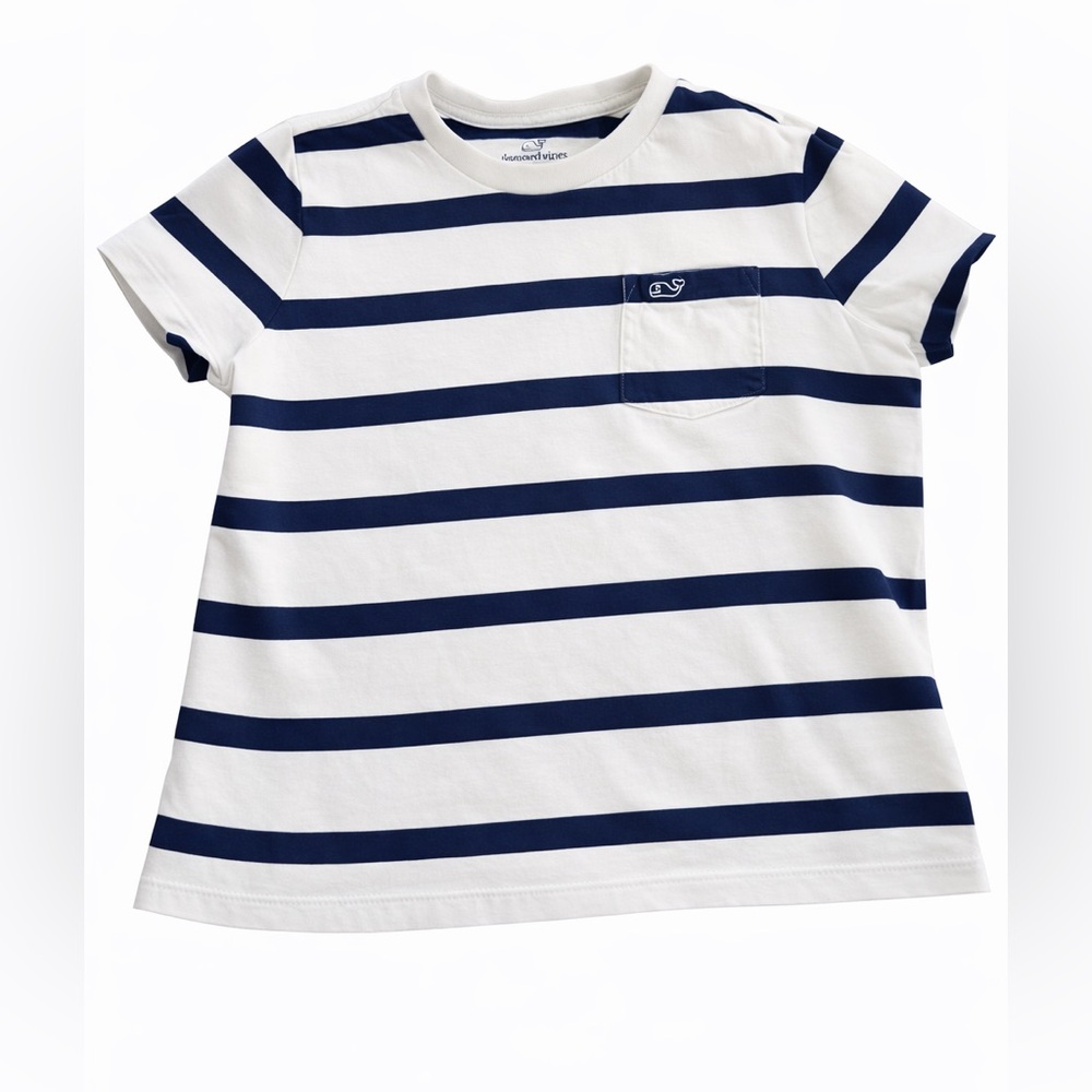 Vineyard Vines Navy and White Striped Tee
